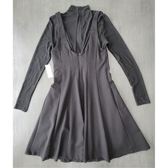 NWT‎ Anthropologie Maeve Layered Sheer Mini Dress in Black Size XS - Picture 3 of 12